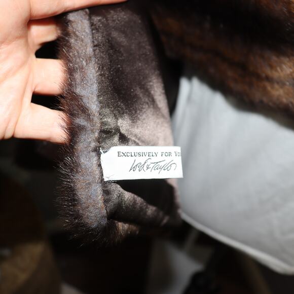 Vintage Lord & Taylor Faux Fur Stole Brown Mink Style Wrap - Picture 4 of 5